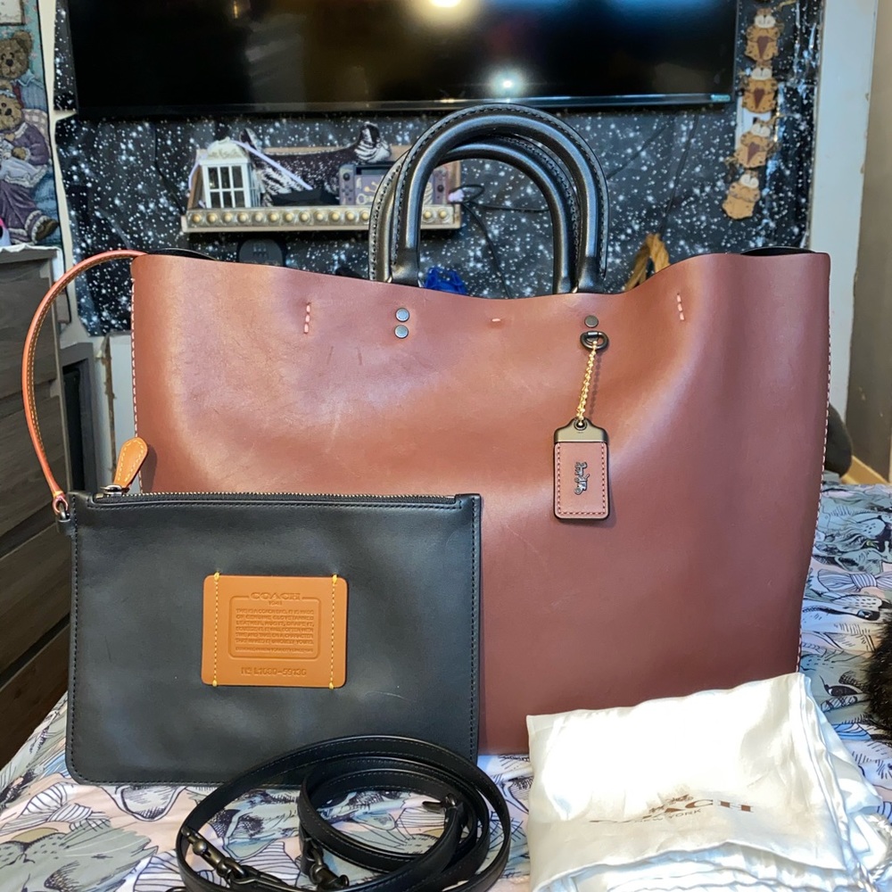 Coach Rogue Oxblood tote